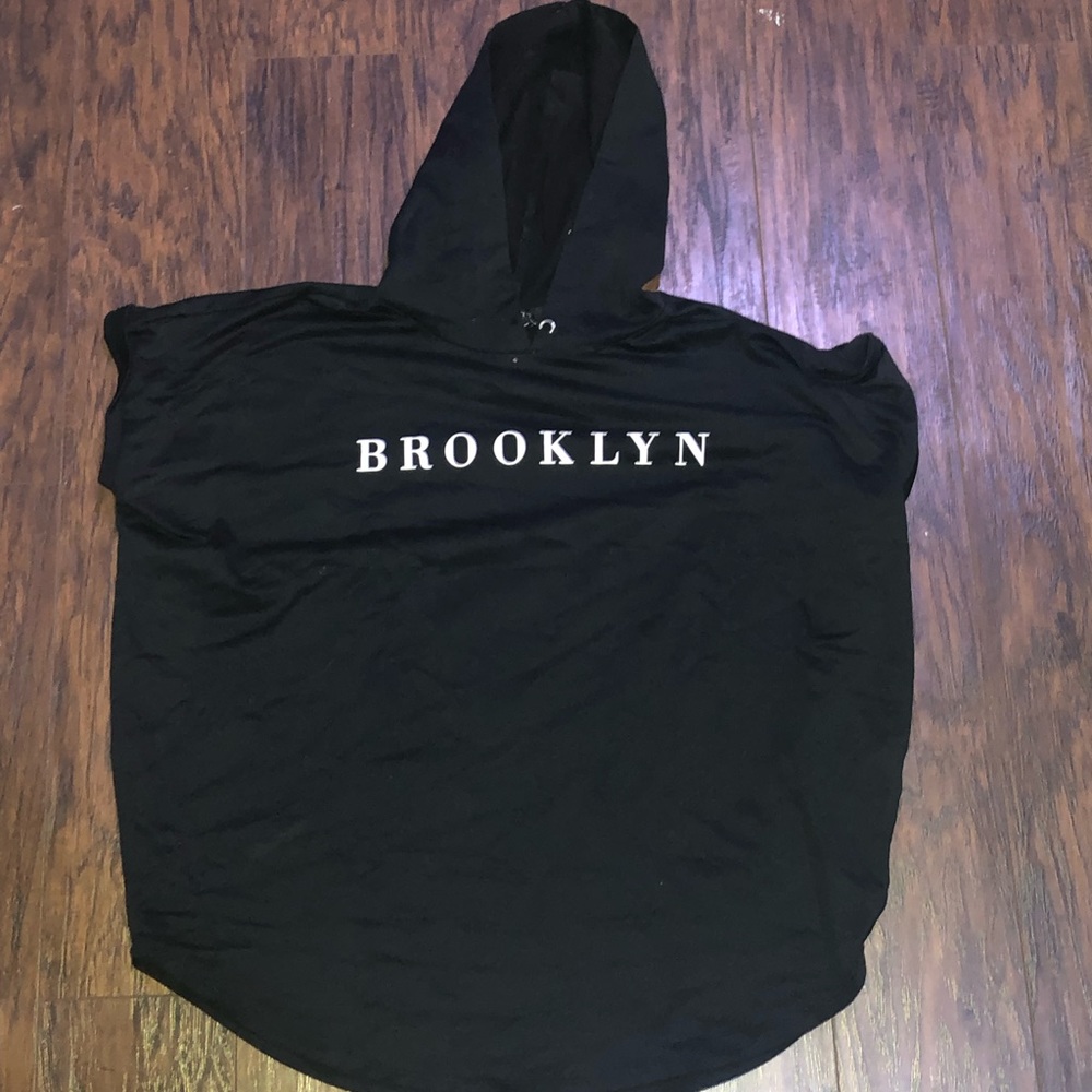 black "brooklyn" top with hood